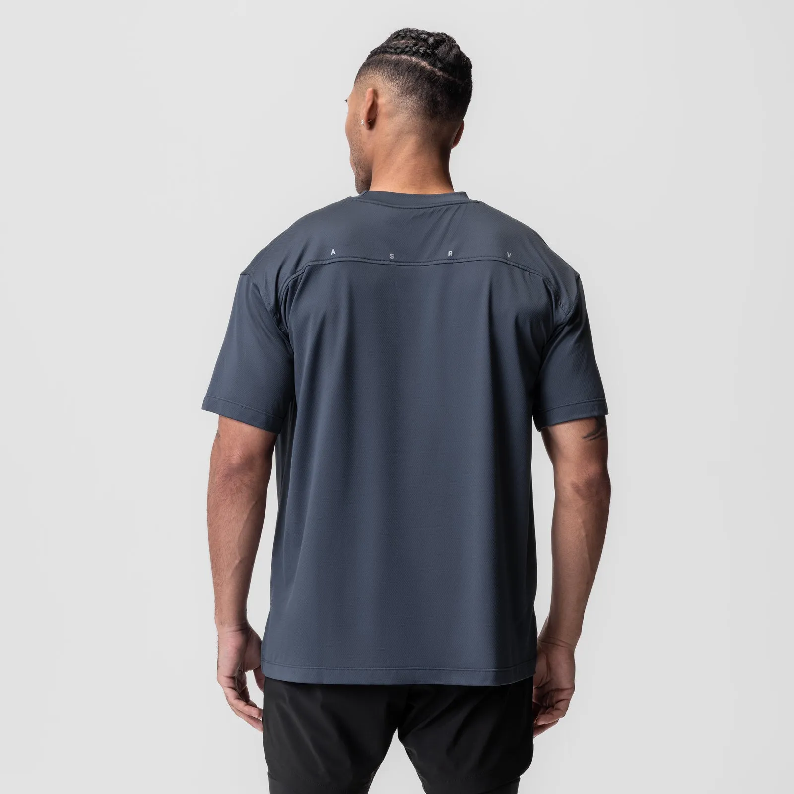 0822. AeroSilver® Oversized Tee - Navy