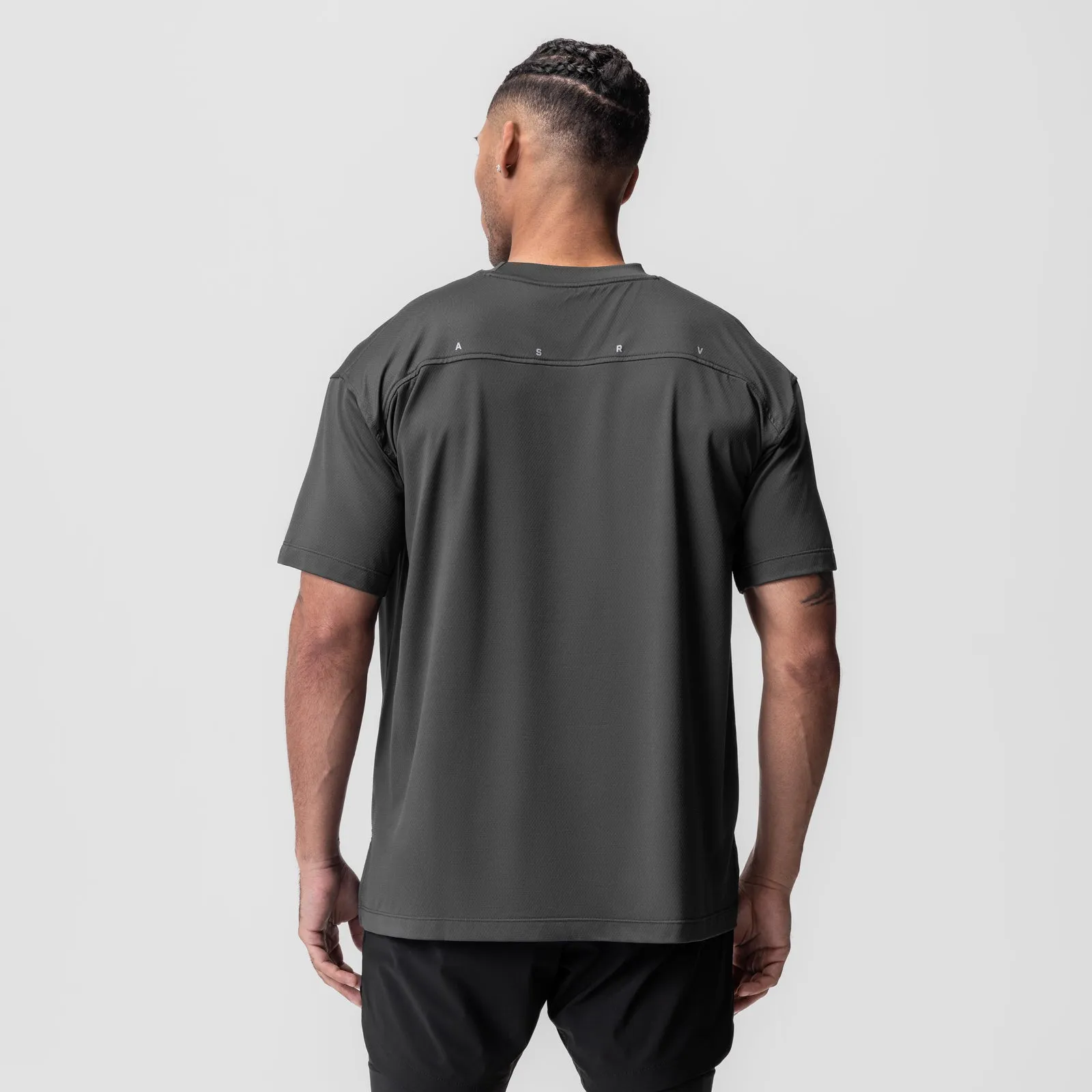 0822. AeroSilver® Oversized Tee - Space Grey