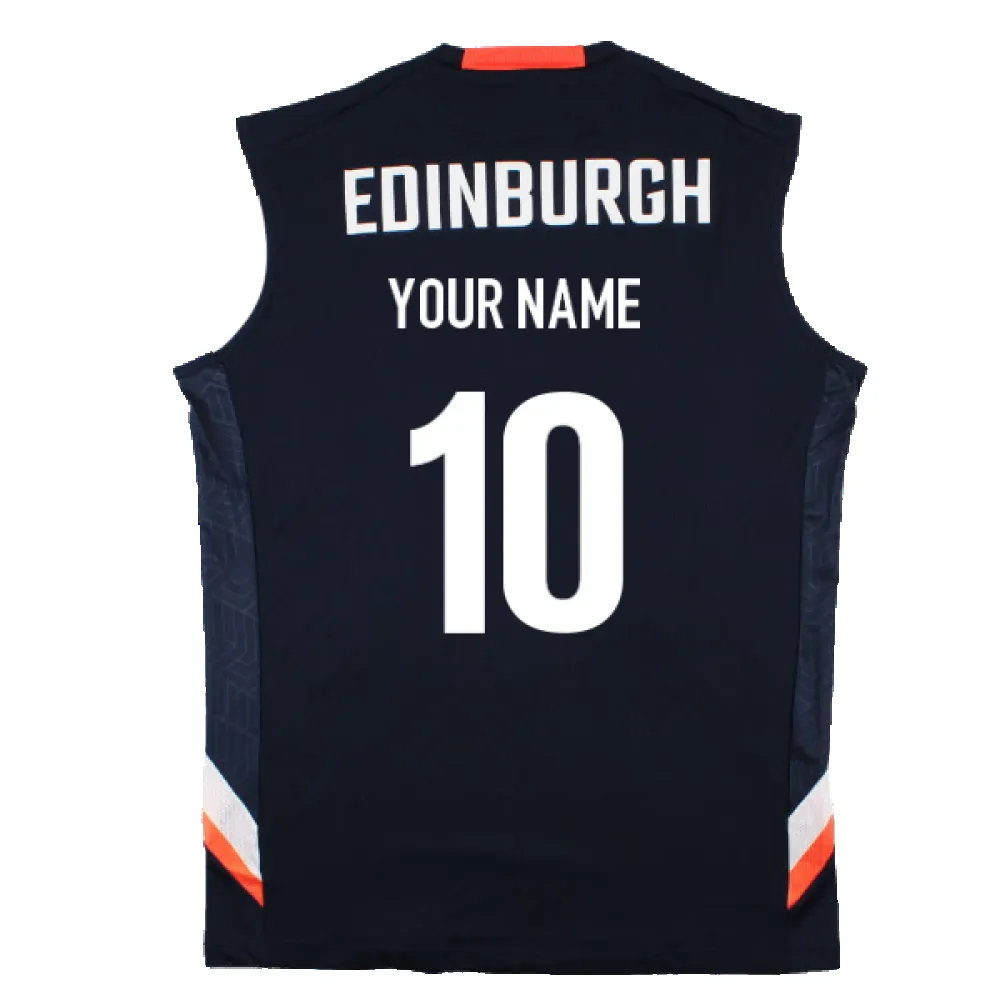 2023-2024 Edinburgh Rugby Training Vest (Navy) (Your Name)