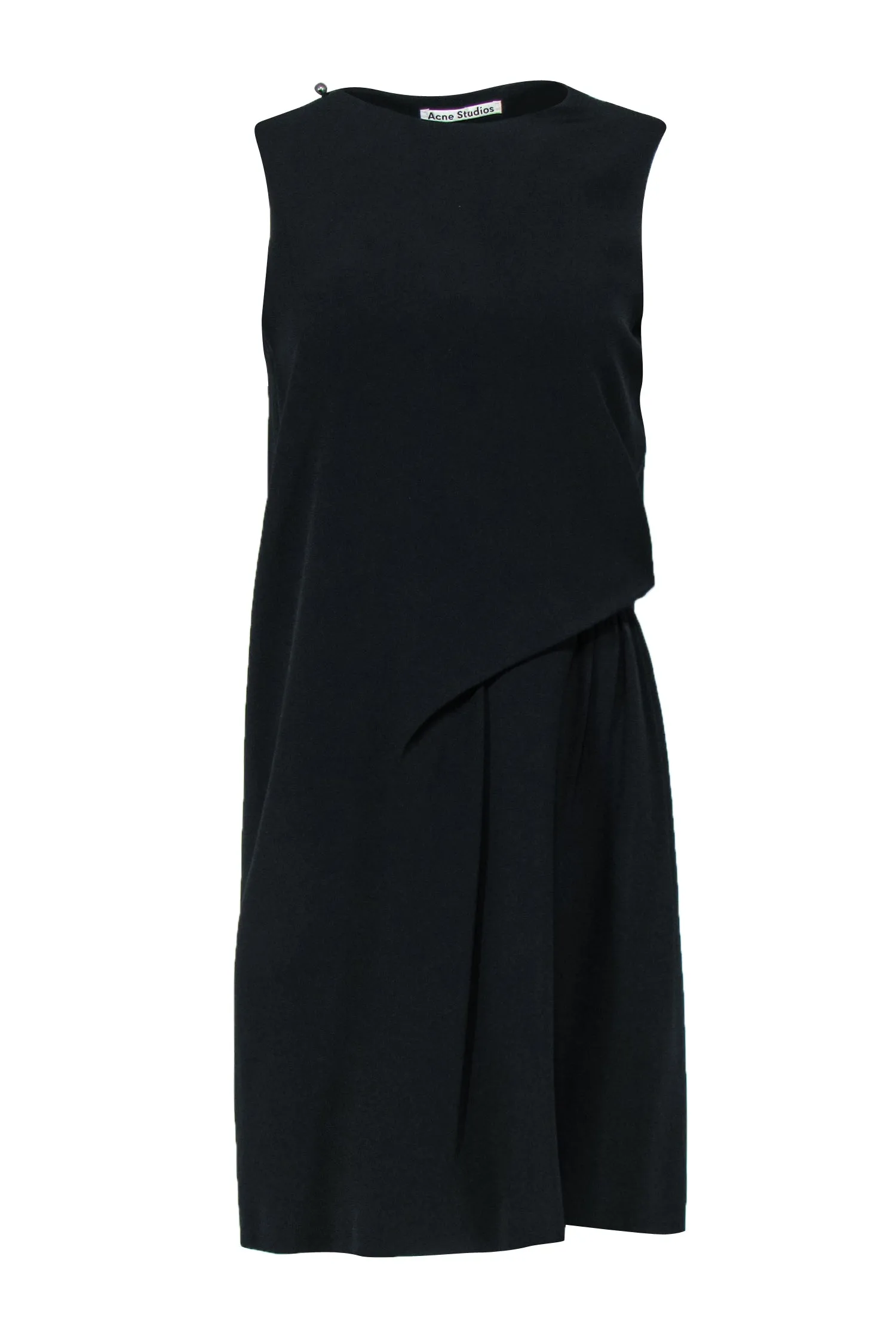 Acne Studios - Black Gathered Side Dress w/ Back Cutout Sz 4