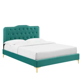 Amber King Platform Bed By Modway - MOD-6784 - Teal