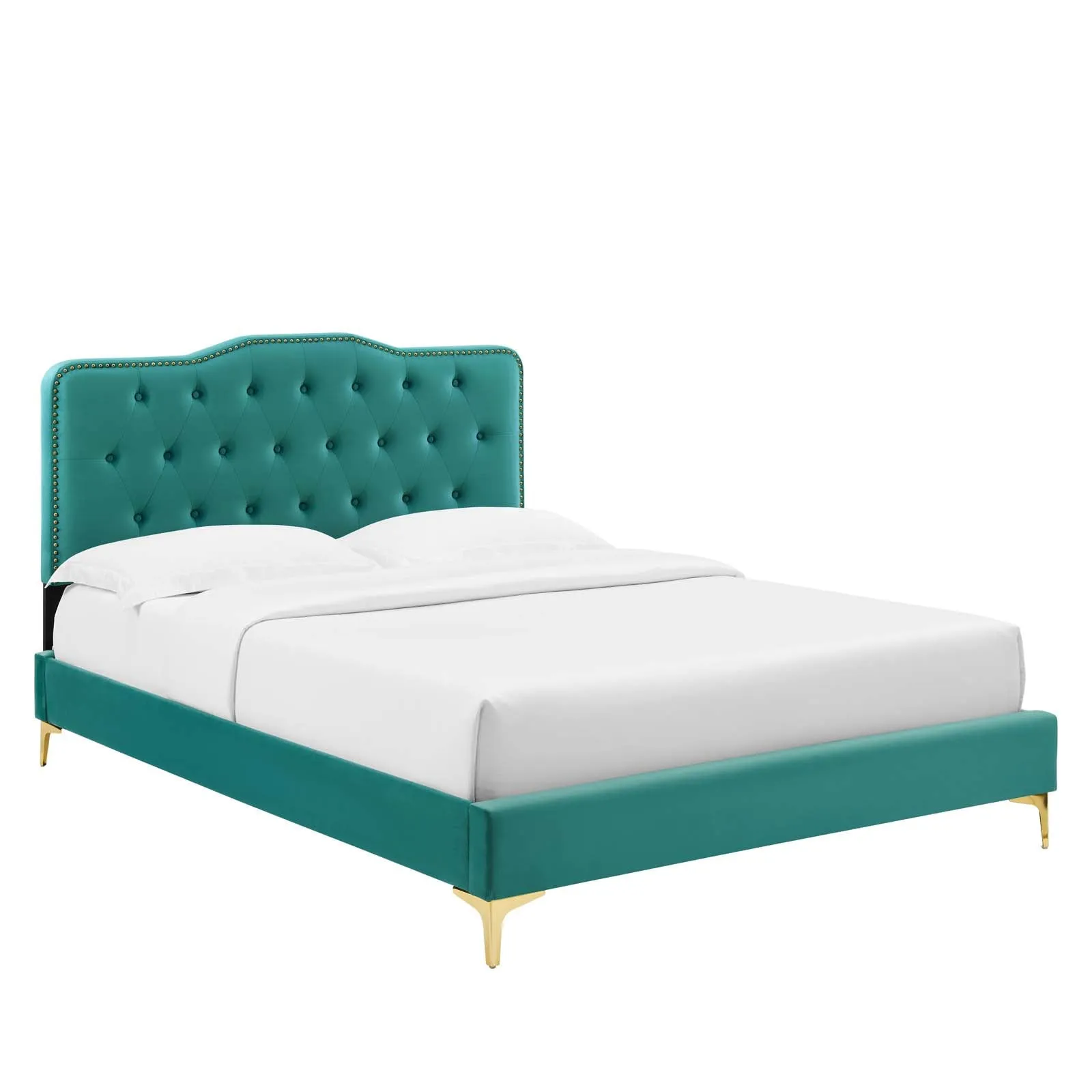 Amber King Platform Bed By Modway - MOD-6784 - Teal