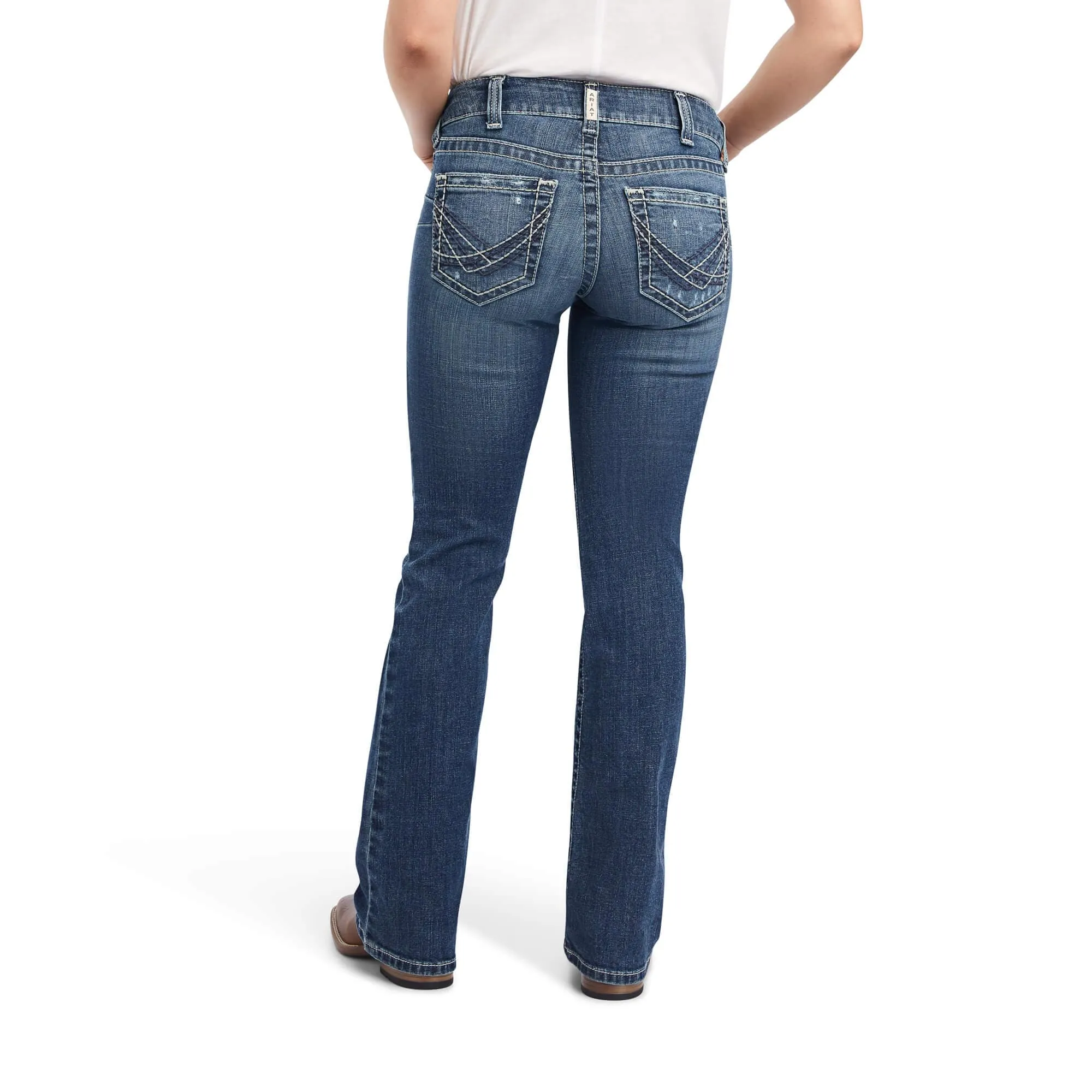 Ariat Women's REAL Mid Rise Raquel Boot Cut Jeans 10041061