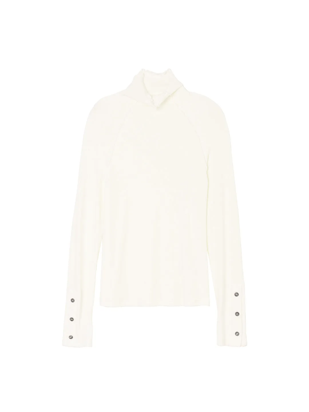 Arlette Turtleneck White Knit Top