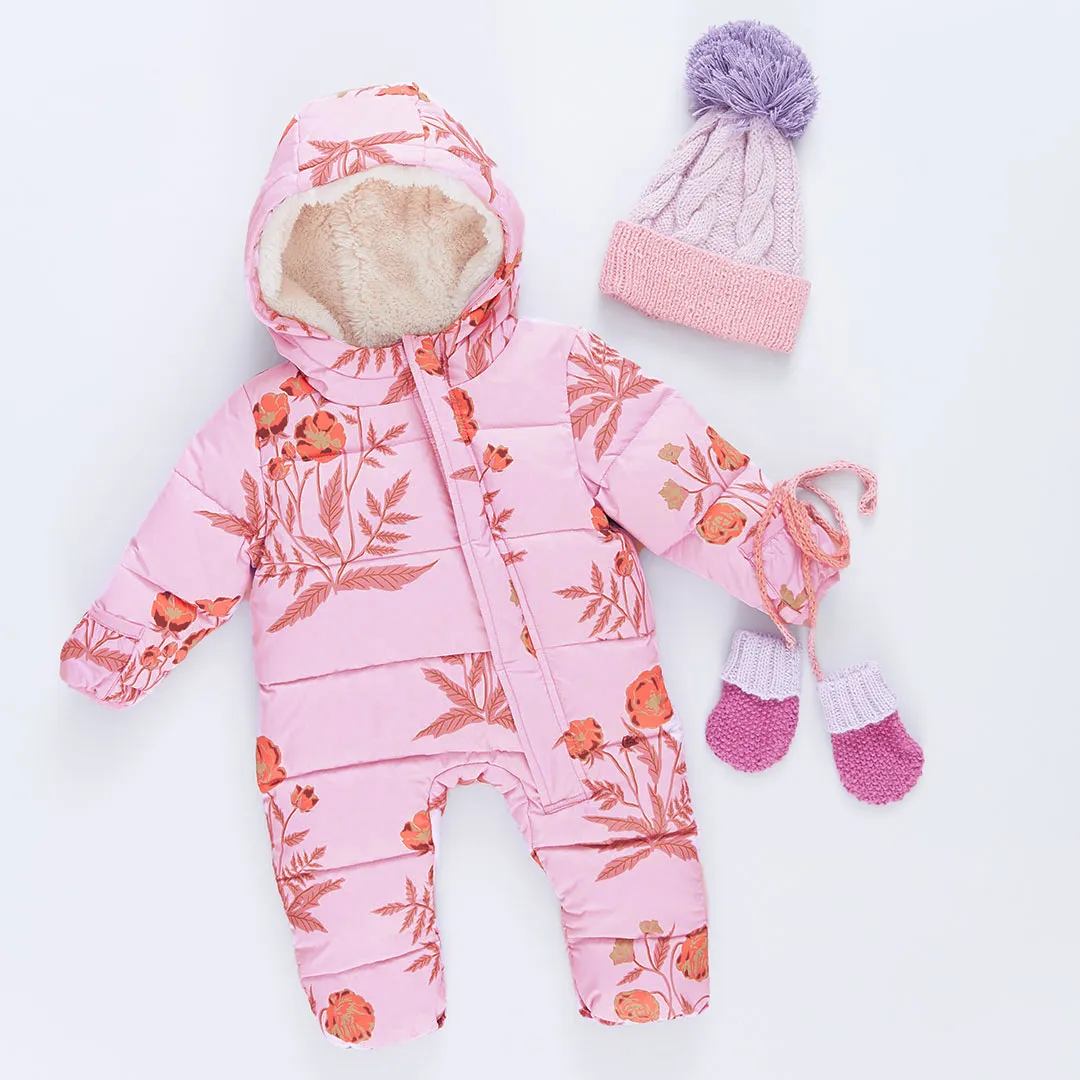 Baby Girls Lindsey Snowsuit - Lavender Poppy