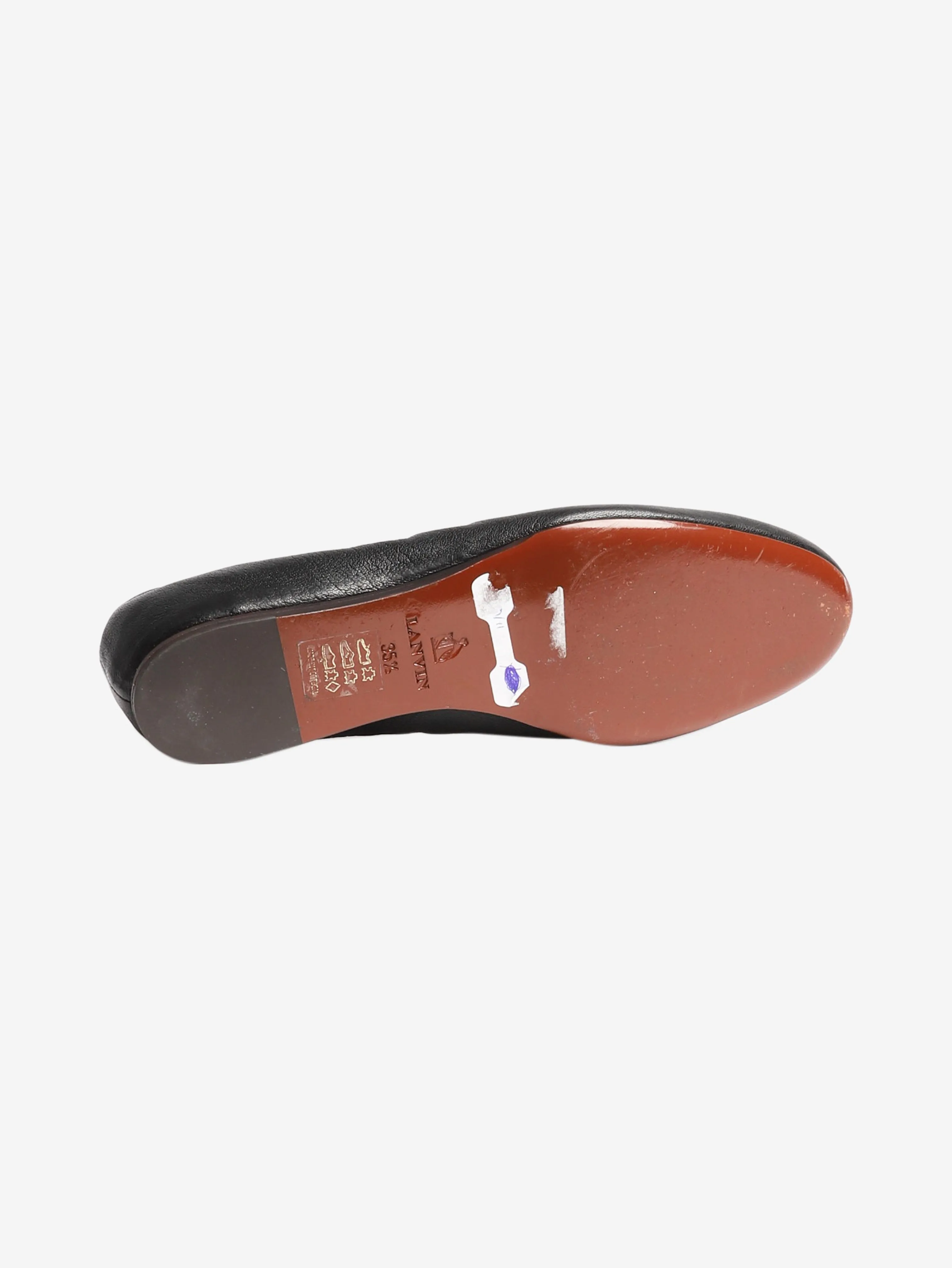 Black elasticated ballet flats - size EU 35.5
