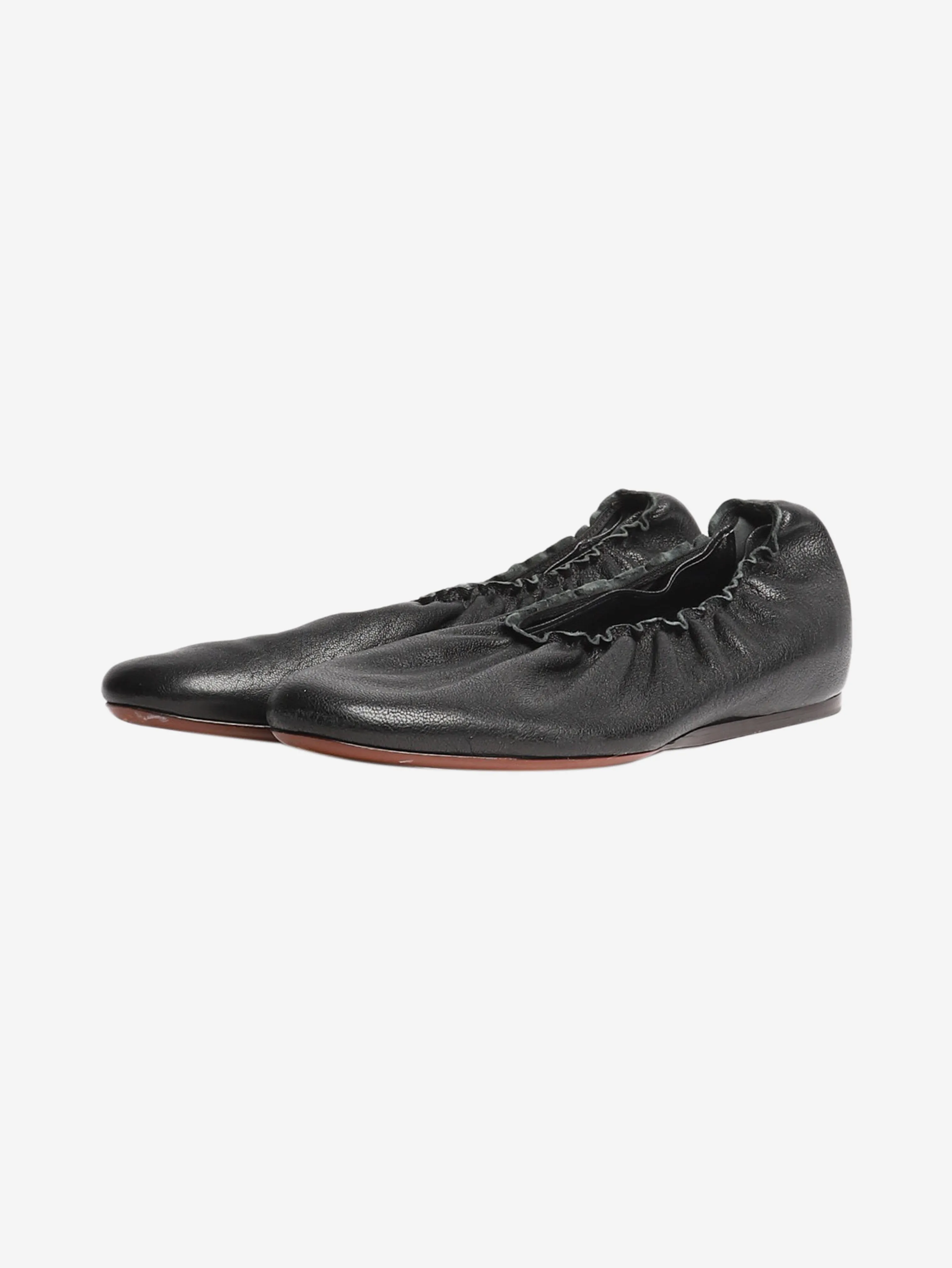 Black elasticated ballet flats - size EU 35.5
