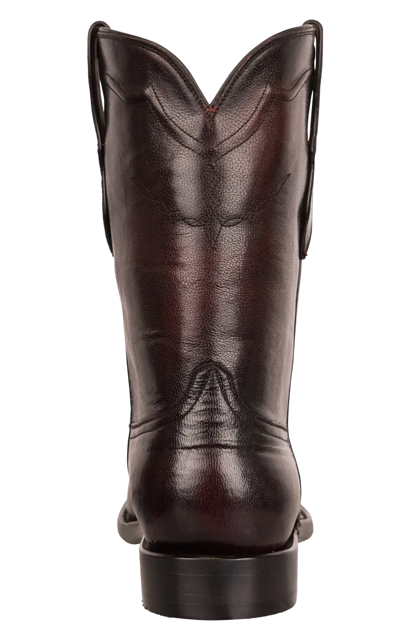 Black Jack Men's Brush Off Goat Roper Boots - Black Cherry