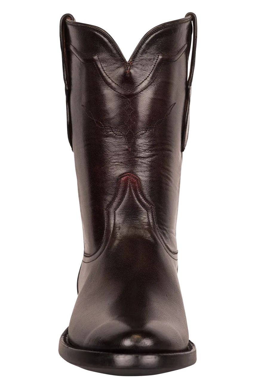 Black Jack Men's Brush Off Goat Roper Boots - Black Cherry