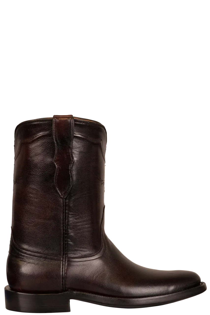 Black Jack Men's Brush Off Goat Roper Boots - Black Cherry