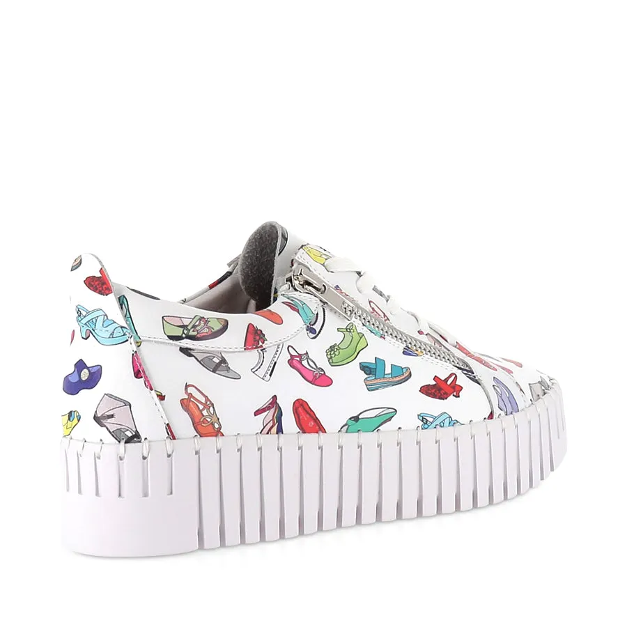 BUMP - WHITE SHOE PRINT LEATHER