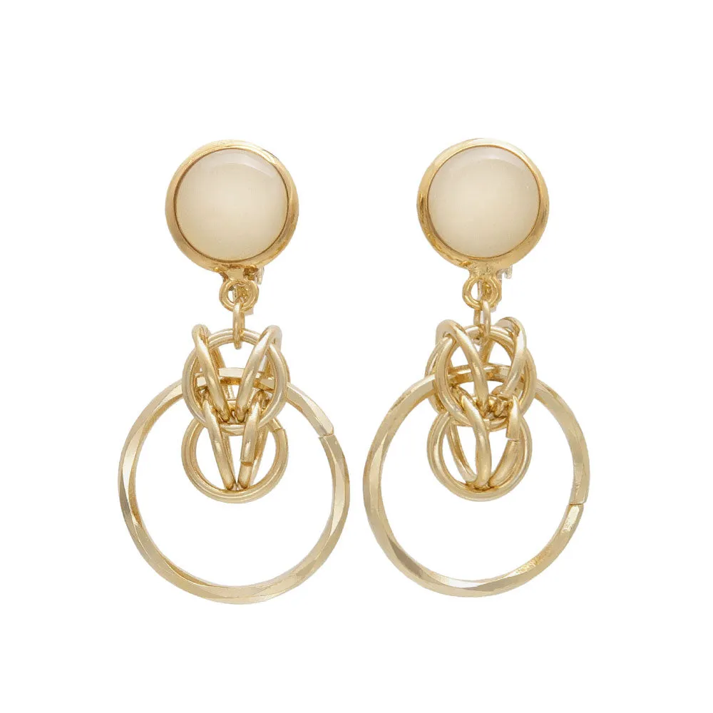 Chained Hoop Clip Ons