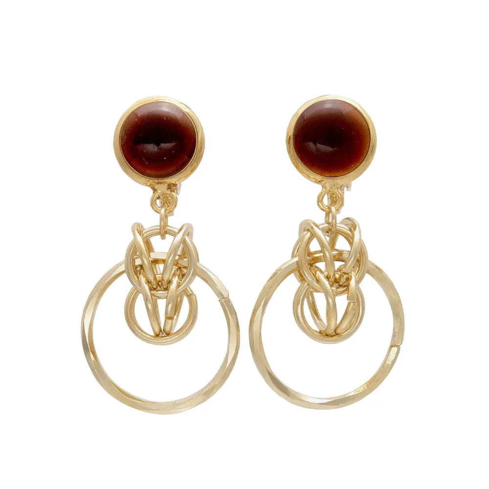 Chained Hoop Clip Ons
