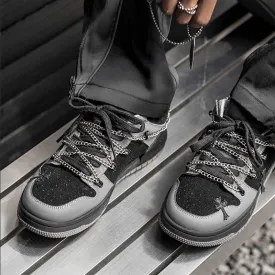 Cross Redemption Chain Retro Punk Platform Shoes