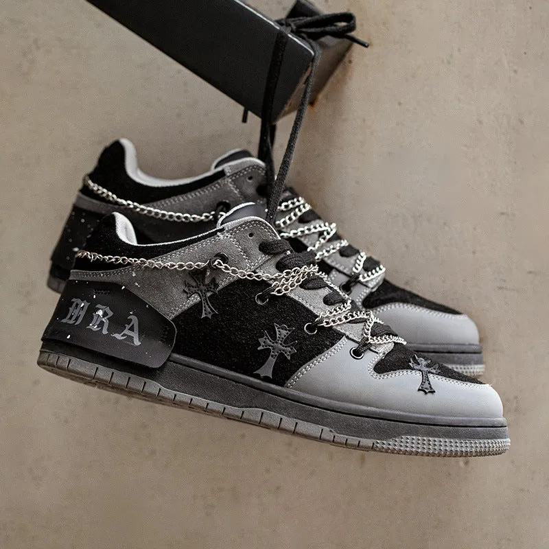 Cross Redemption Chain Retro Punk Platform Shoes