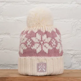 Crystal Rose Pom Beanie