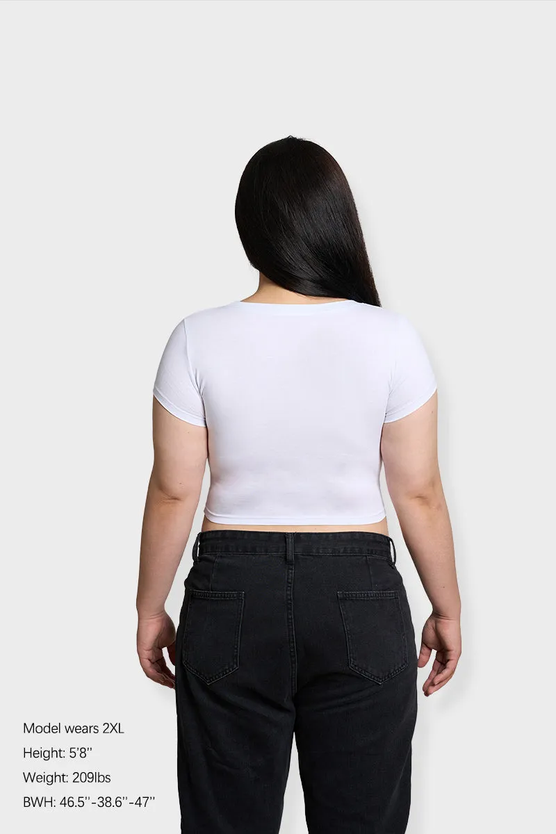 Curvy Mental Stability Y2K Baby Tee Cherrykitten