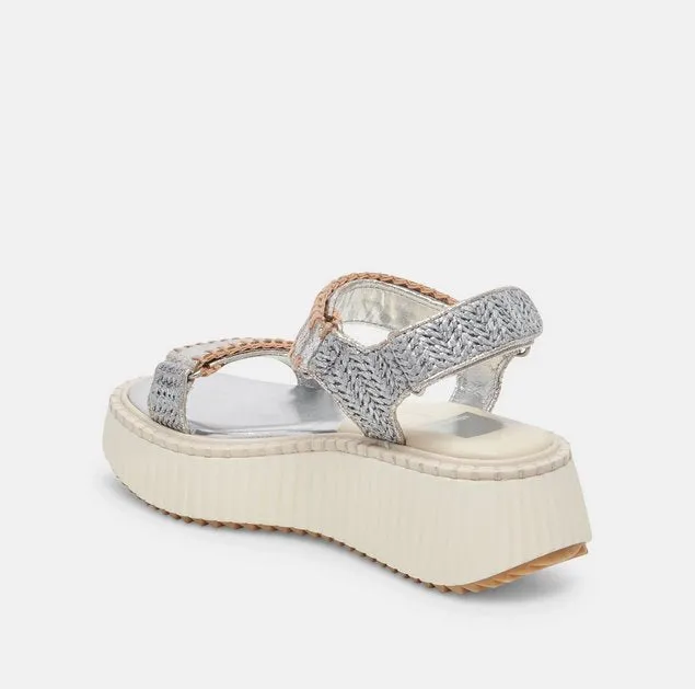Debra Silver Distressed Leather