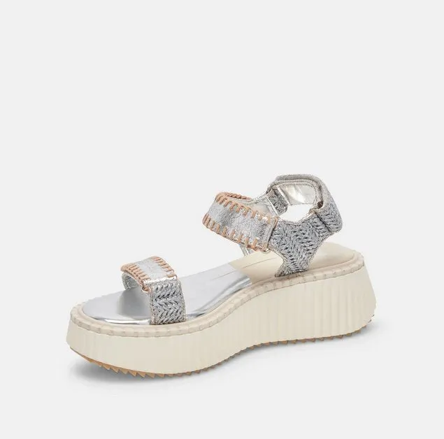 Debra Silver Distressed Leather