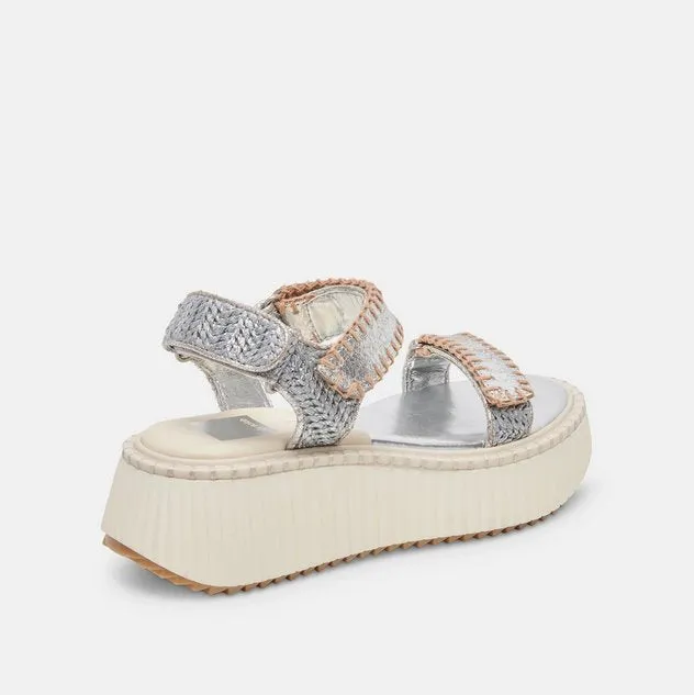 Debra Silver Distressed Leather