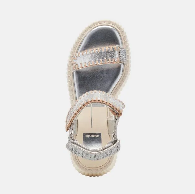 Debra Silver Distressed Leather