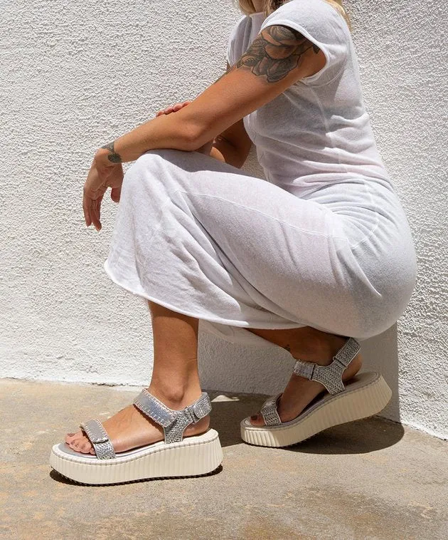 Debra Silver Distressed Leather