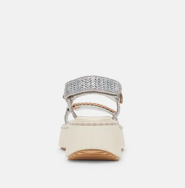 Debra Silver Distressed Leather