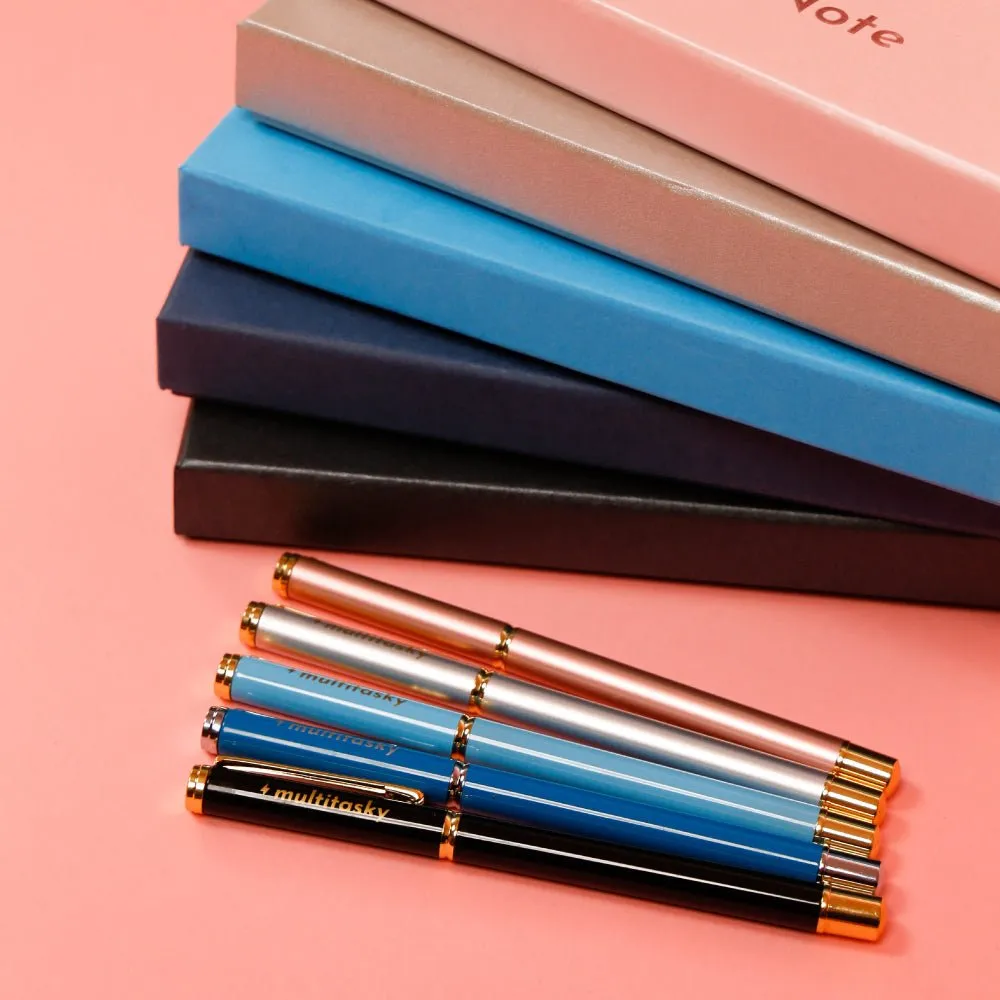 Deluxe Metal Ink Pen (with 5-pack ink refill)