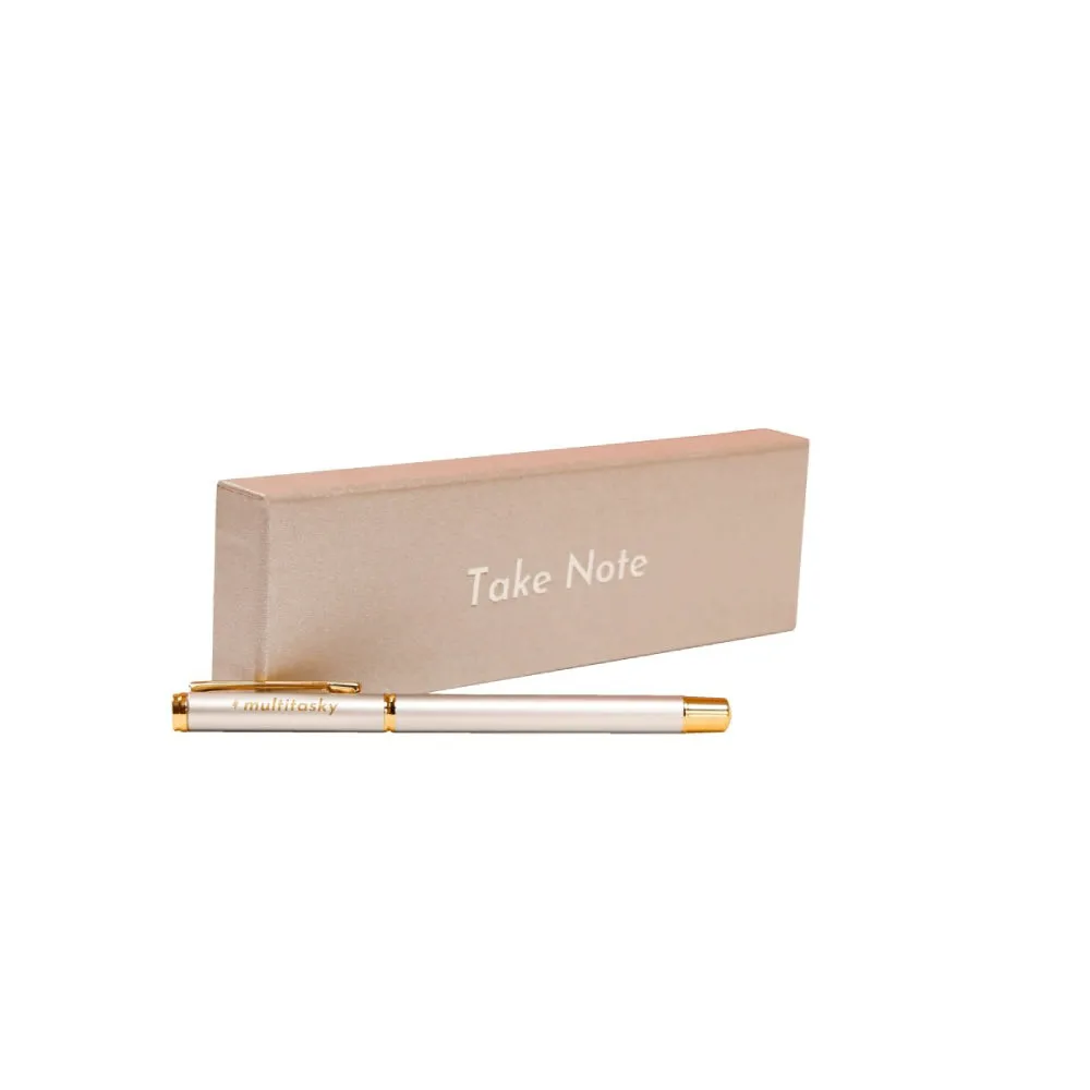 Deluxe Metal Ink Pen (with 5-pack ink refill)