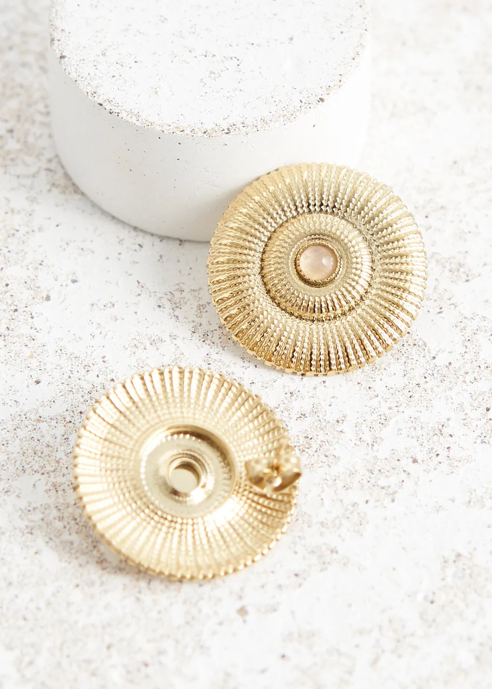 EVAN ROSE QUARTZ EARRINGS