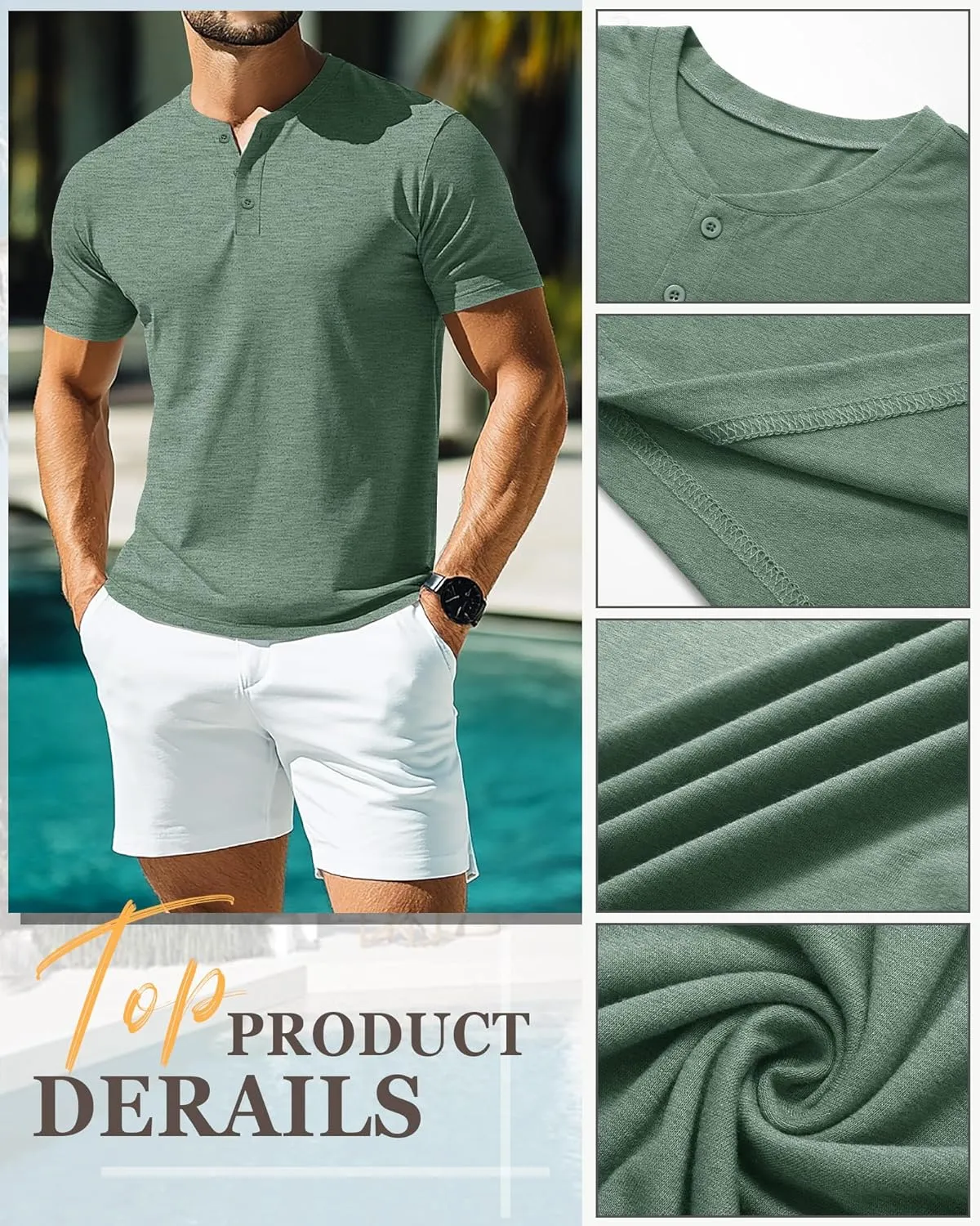 Ficerd 3 Pack Men's Big and Tall Shirts Cotton Short Sleeve Plus Size Tee Loose Fit Casual T Shirts Basic Oversized Tops