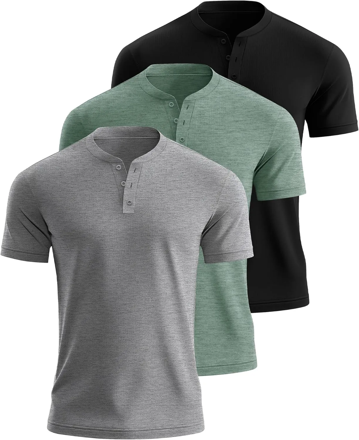 Ficerd 3 Pack Men's Big and Tall Shirts Cotton Short Sleeve Plus Size Tee Loose Fit Casual T Shirts Basic Oversized Tops