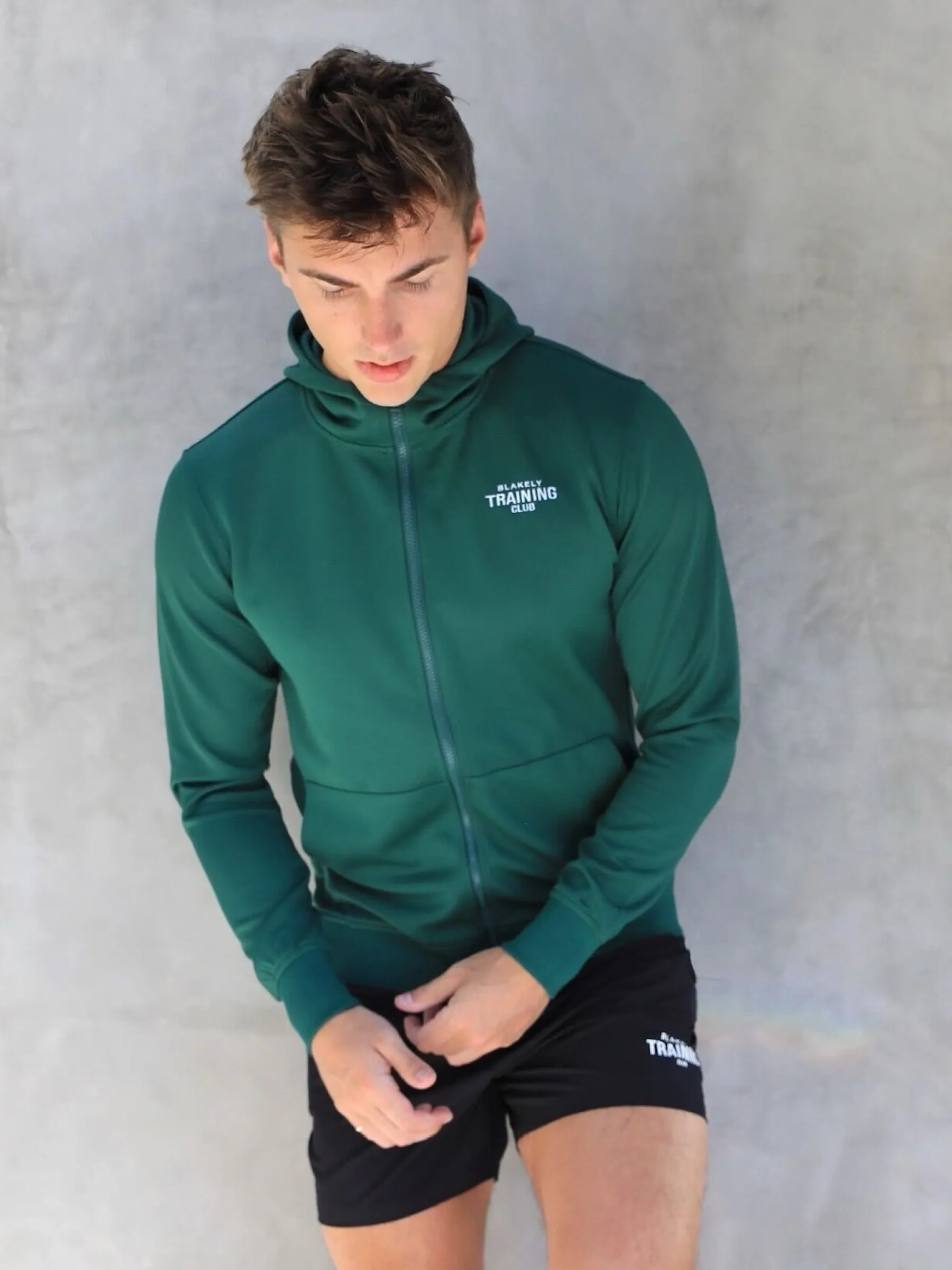 Full Zip Training Hoodie - Dark Green