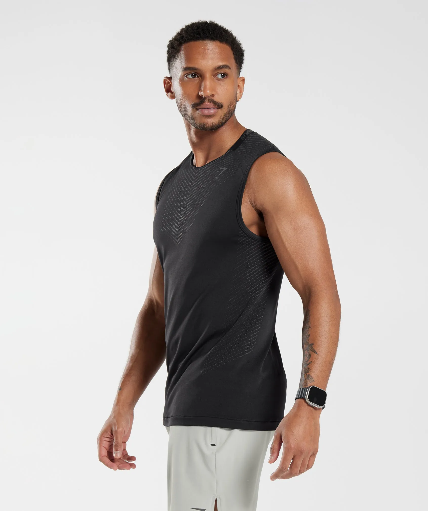 Gymshark Apex Tank - Black/Silhouette Grey