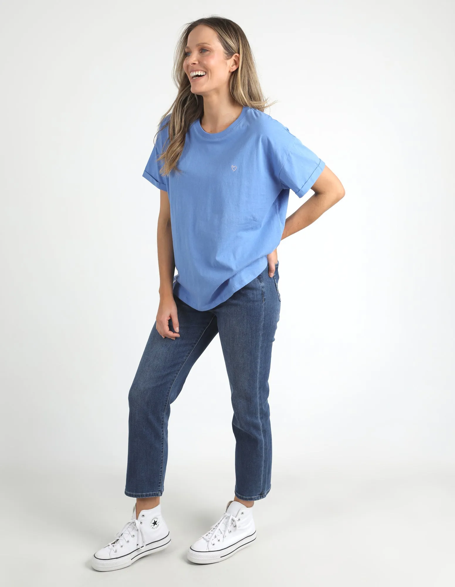 Halli Short Sleeve Tee Cerulean Blue