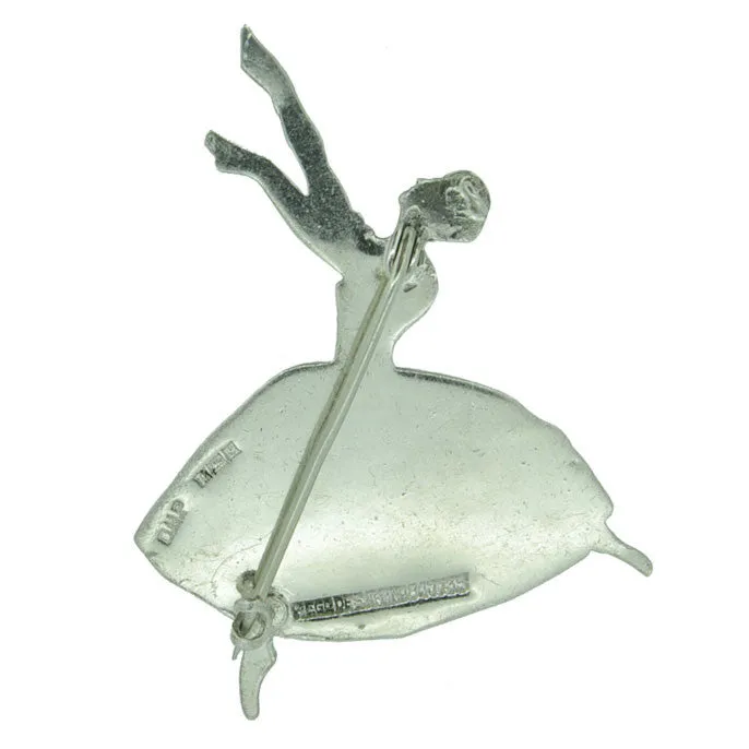 Hallmarked Silver Ballerina Brooch