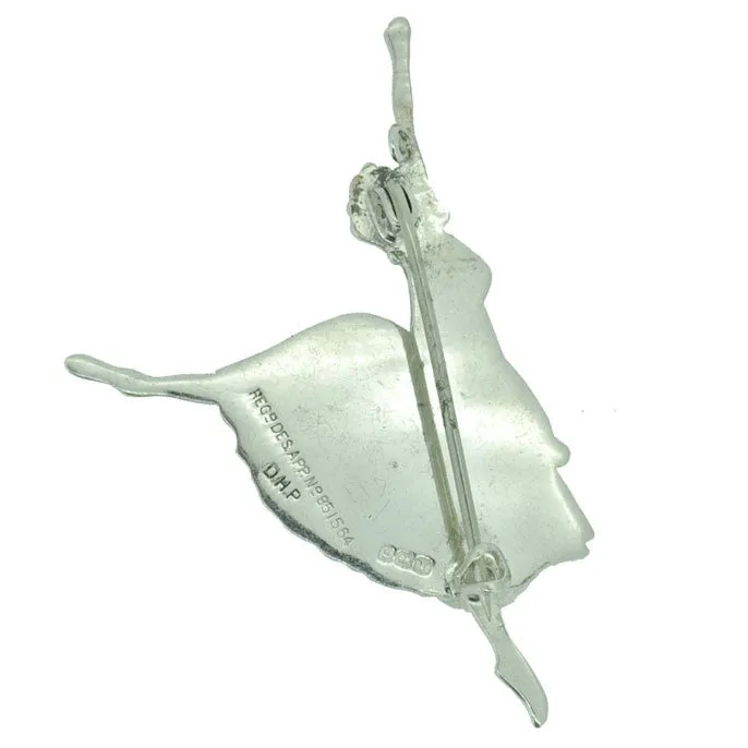 Hallmarked Silver Ballerina Brooch