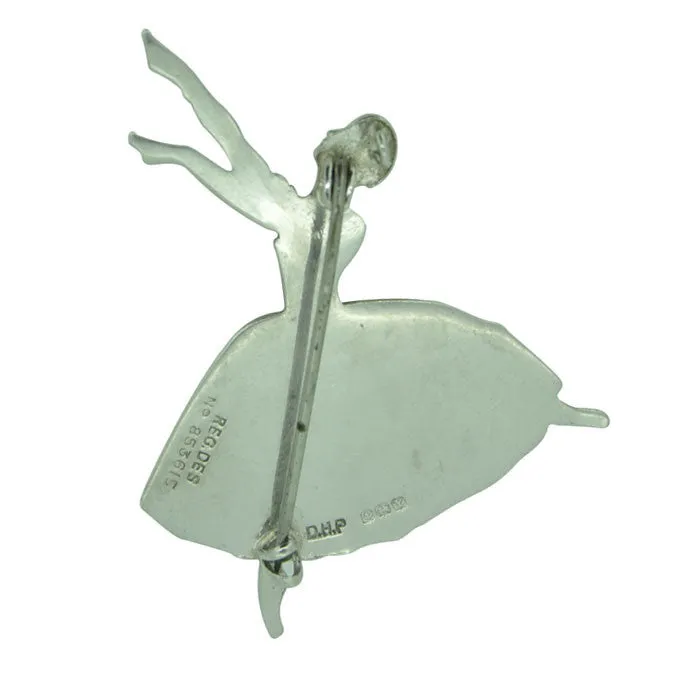 Hallmarked Silver Ballerina Brooch