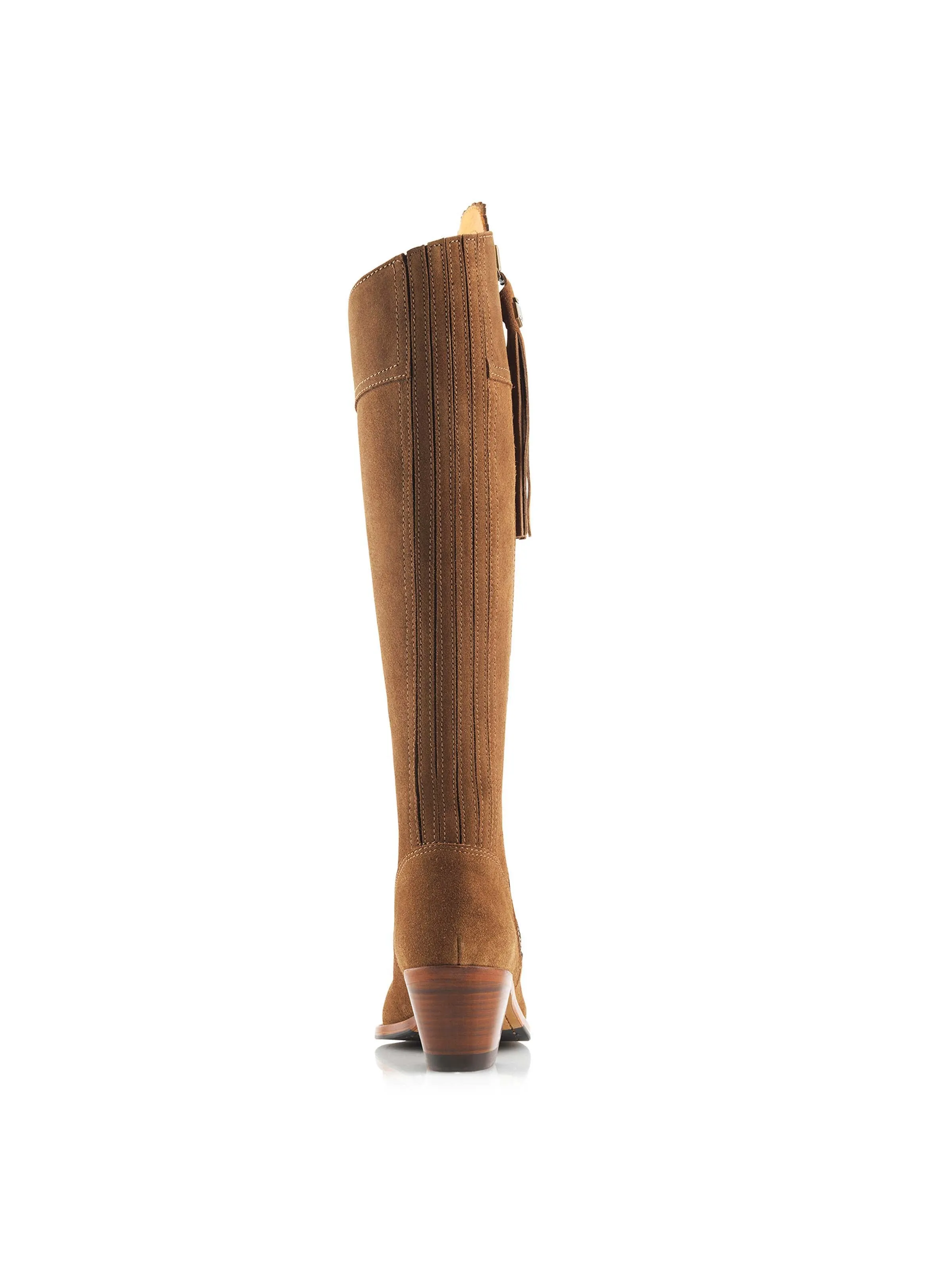 Regina Petite Tan Suede Heeled Boot (Regular Fit)
