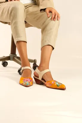 HEELED WESTERN MULES SANDALS SINDA