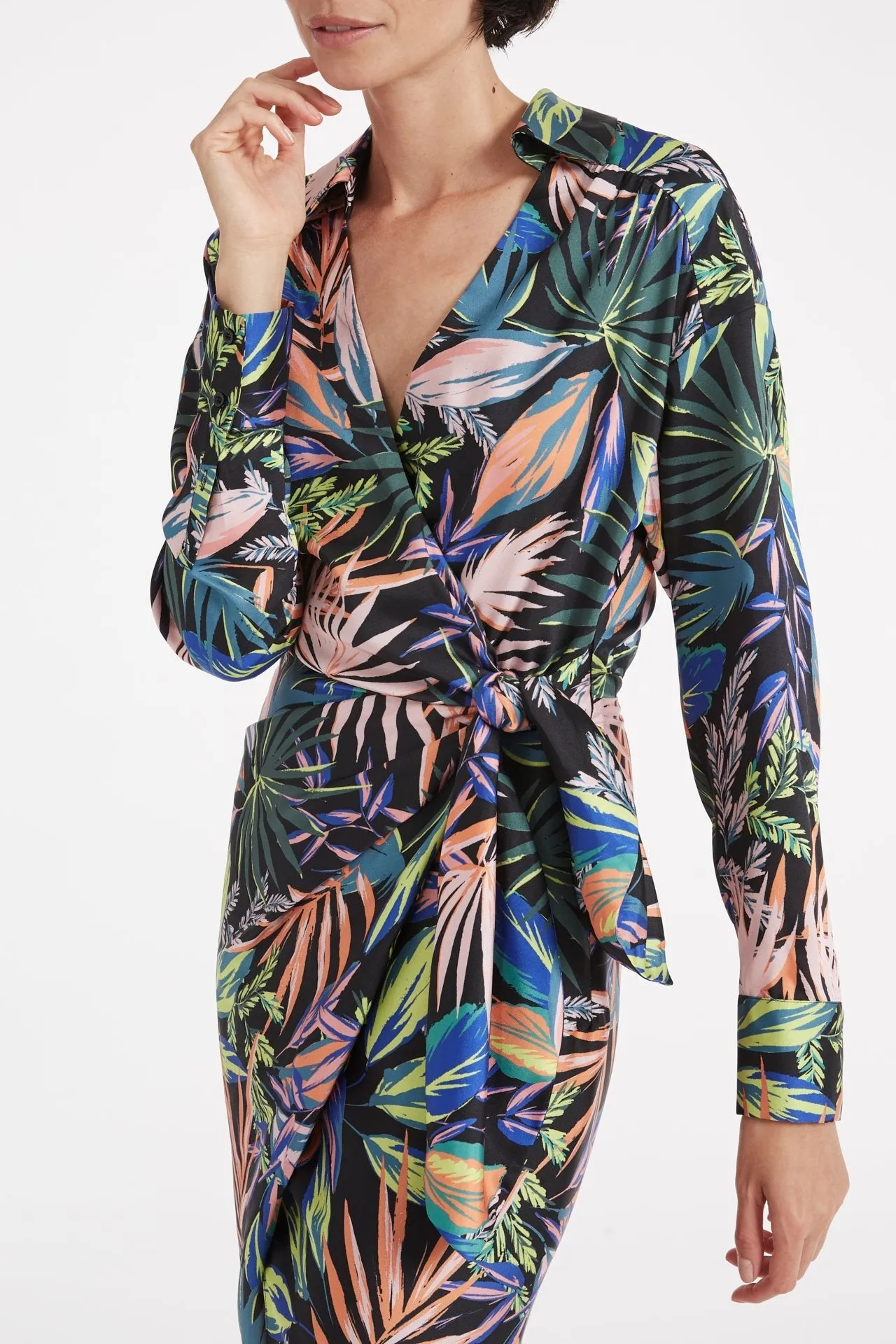 Jordan Tropical Palm Print Dress
