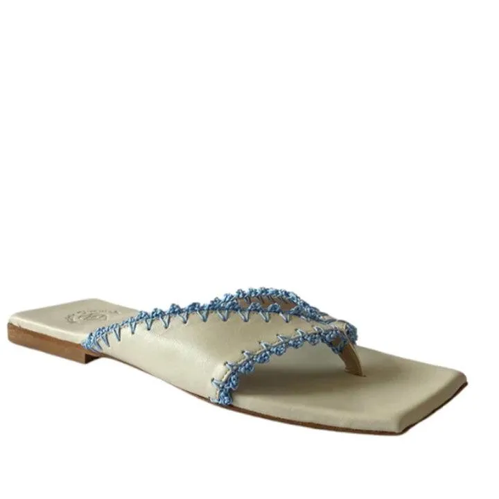 MARIETTA CHROUSALA FILARETTI NATURAL/BLUE FLATS