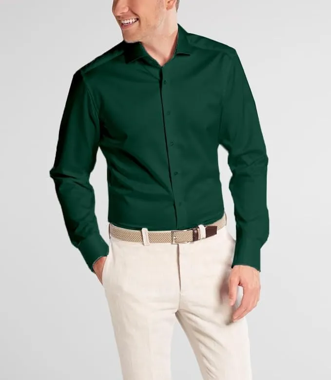 Men's Dress Shirts Formal Slim Fit Stretch Long Sleeve Button Down Shirt for Men Wrinkle Free Collar Business Shirts