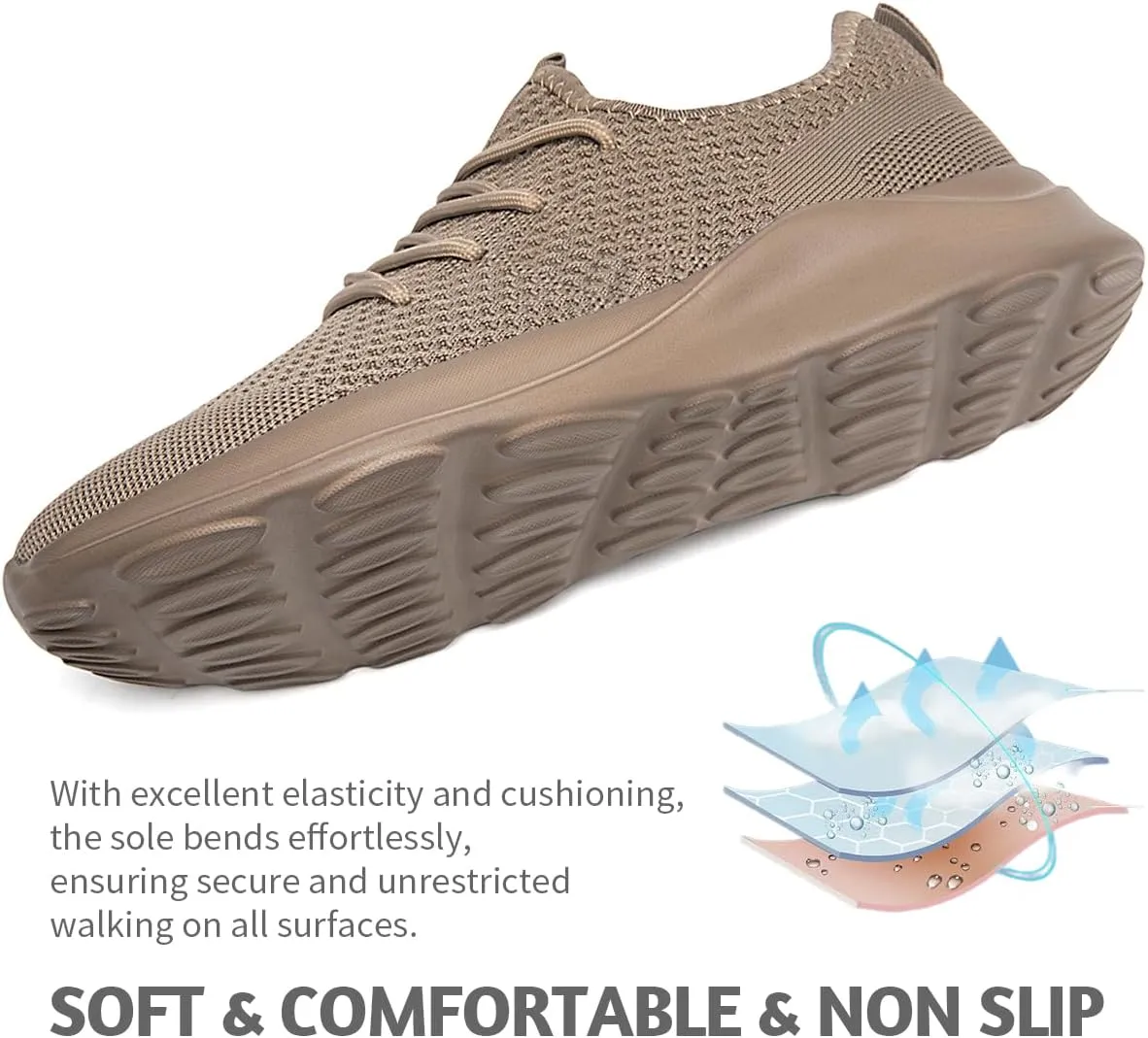 Men's Running Walking Shoes Sneakers Tennis Fitness Athletic Shoes Non Slip On Sports Casual Workout Shoe Lightweight Comfortable Gym Fashion Breathable Mesh Trainer
