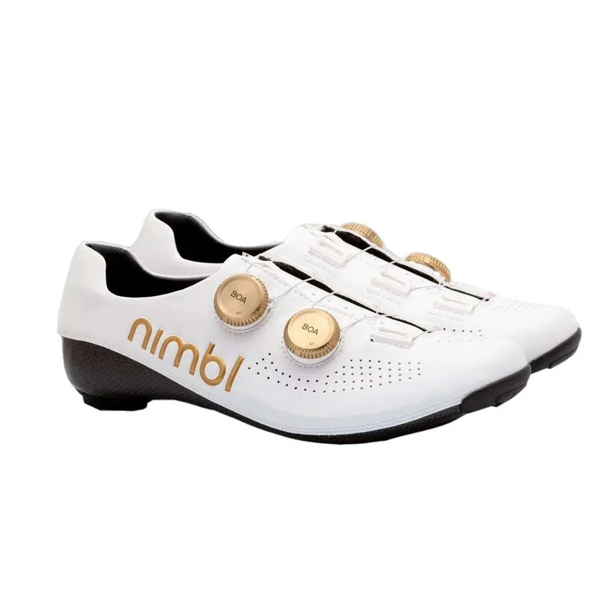 NIMBL Road Cycling Shoes Ultimate - White/Gold