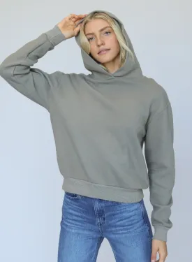 PAGE- Shark Grey Quilted Hoodie