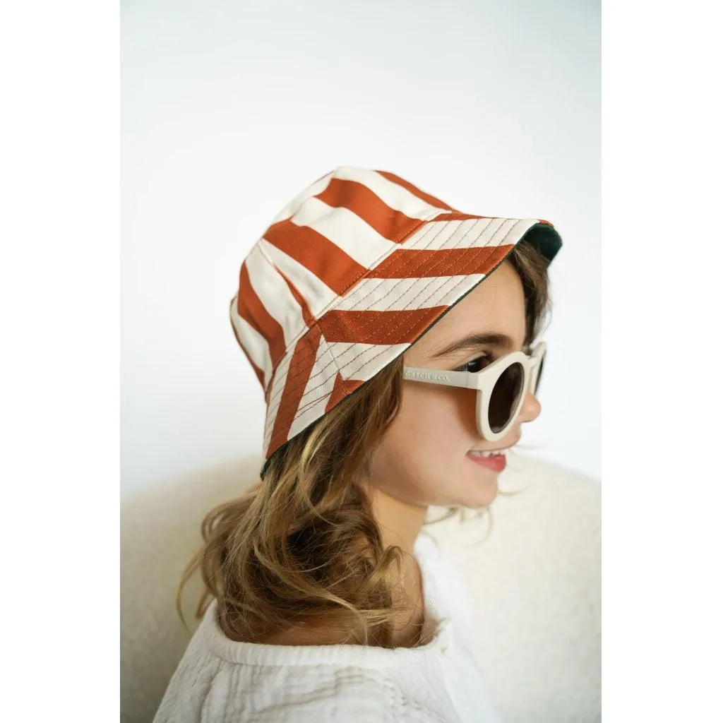 Reversible Bucket Hat - Stripes Atlas   Tierra