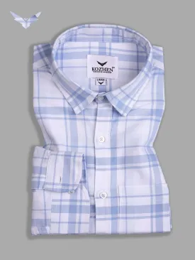 Sky Blue with Shades Madras Check Cotton Shirt