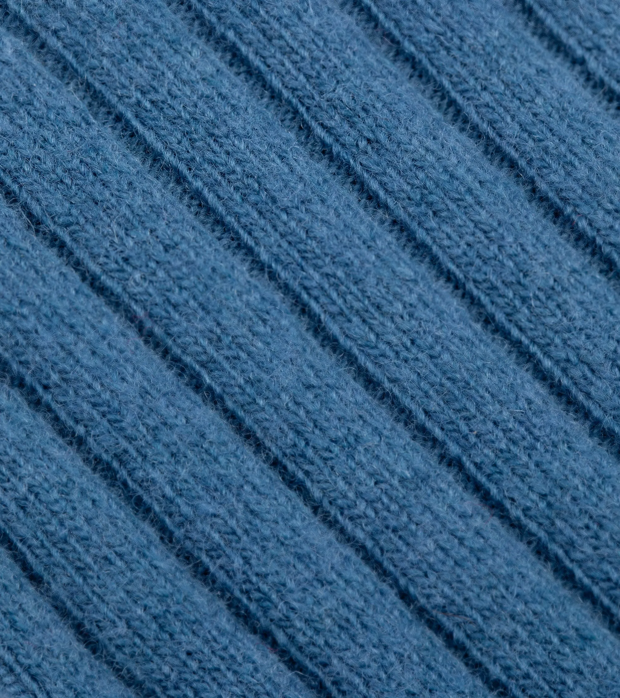 Tabio Merino Ribbed Socks: Blue