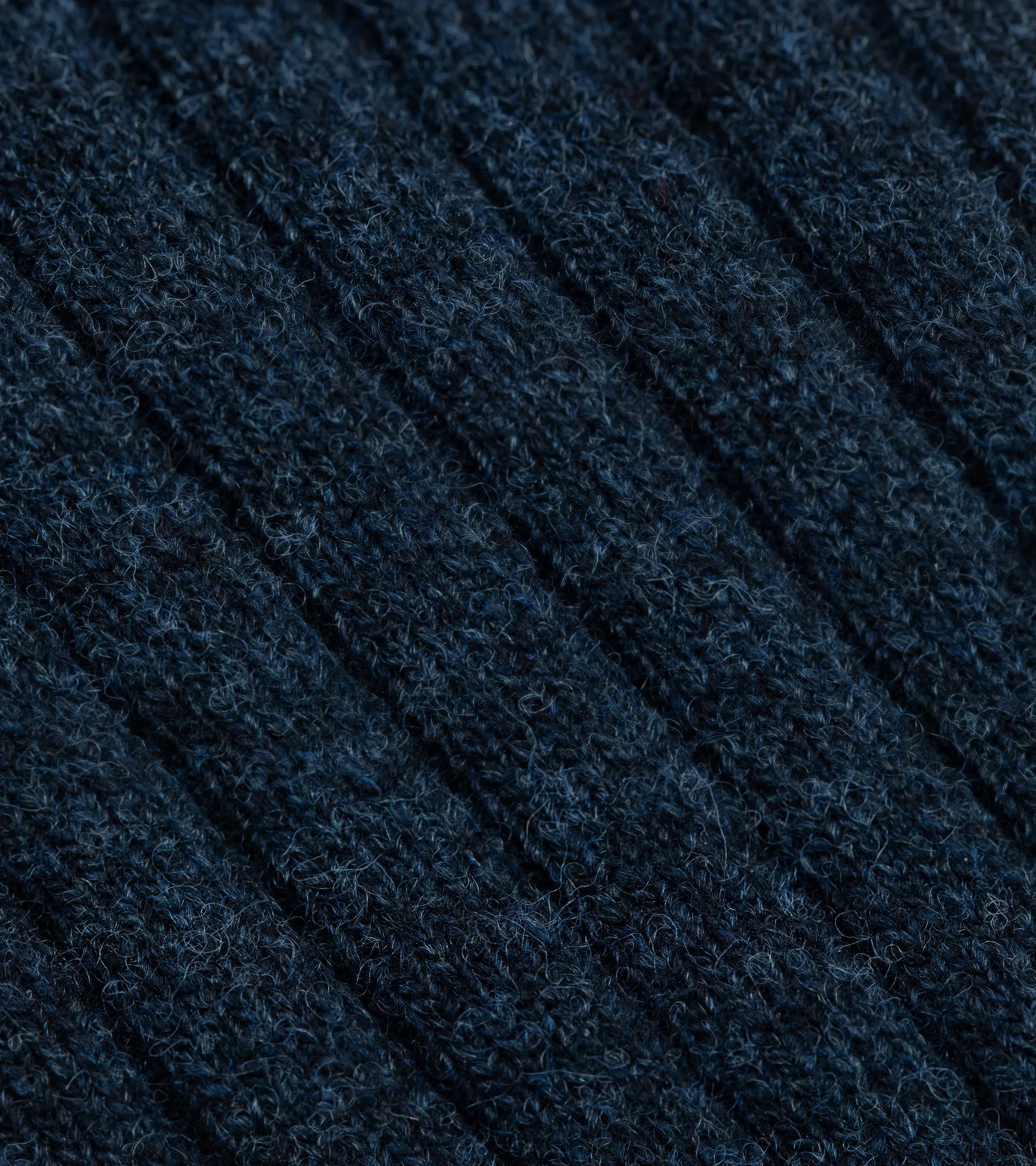 Tabio Merino Ribbed Socks: Navy